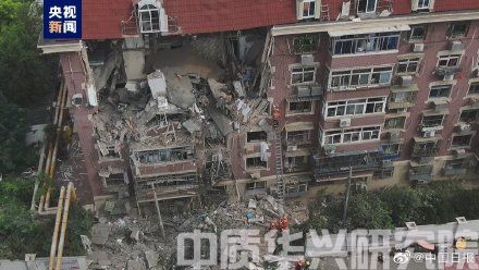 天津北辰区燃气爆燃造成住宅楼受损